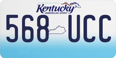 KY license plate 568UCC