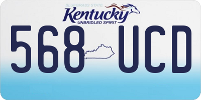 KY license plate 568UCD
