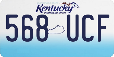 KY license plate 568UCF