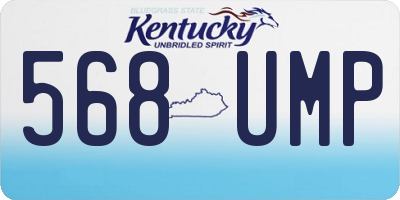 KY license plate 568UMP