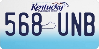 KY license plate 568UNB