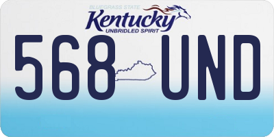 KY license plate 568UND