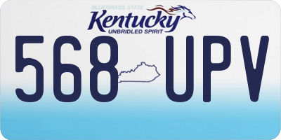 KY license plate 568UPV