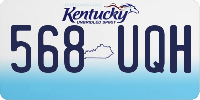 KY license plate 568UQH