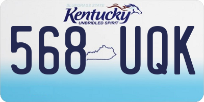 KY license plate 568UQK