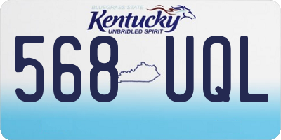 KY license plate 568UQL