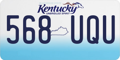 KY license plate 568UQU