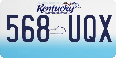 KY license plate 568UQX