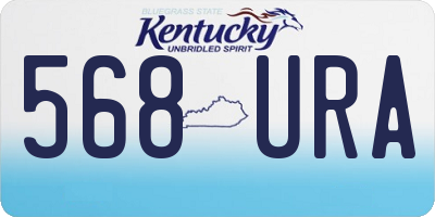 KY license plate 568URA