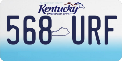 KY license plate 568URF