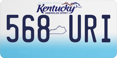 KY license plate 568URI