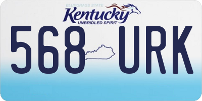 KY license plate 568URK