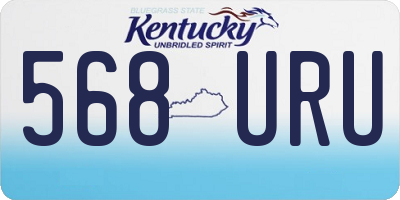 KY license plate 568URU