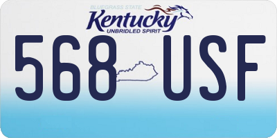 KY license plate 568USF