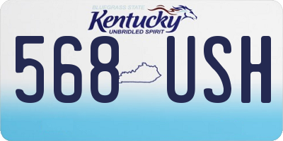 KY license plate 568USH