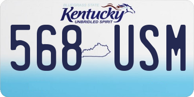 KY license plate 568USM