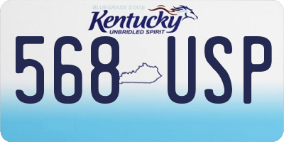 KY license plate 568USP