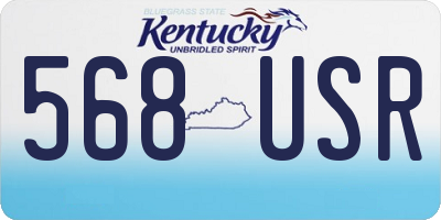 KY license plate 568USR