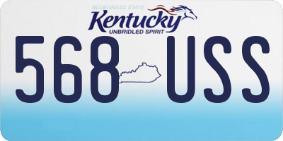 KY license plate 568USS