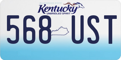 KY license plate 568UST