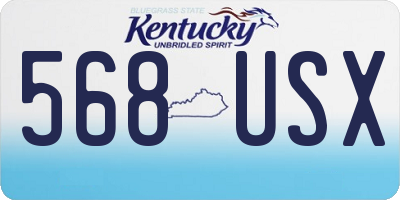 KY license plate 568USX