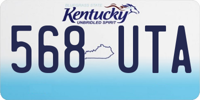 KY license plate 568UTA
