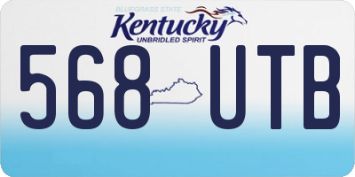 KY license plate 568UTB