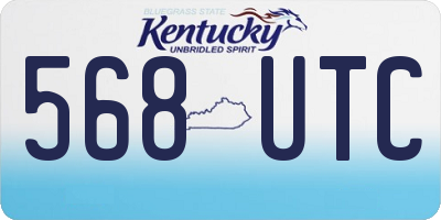 KY license plate 568UTC