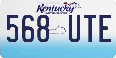 KY license plate 568UTE