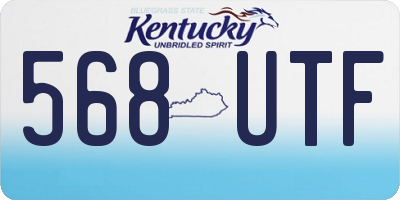 KY license plate 568UTF