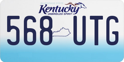 KY license plate 568UTG