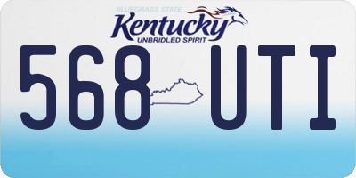 KY license plate 568UTI