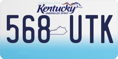 KY license plate 568UTK