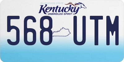 KY license plate 568UTM
