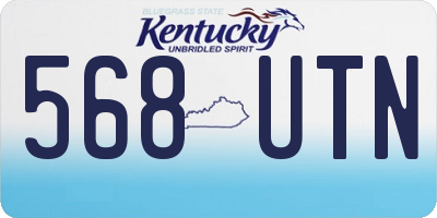 KY license plate 568UTN