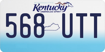 KY license plate 568UTT