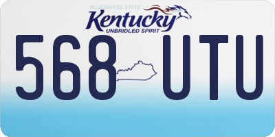 KY license plate 568UTU