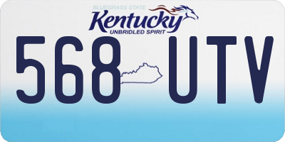 KY license plate 568UTV