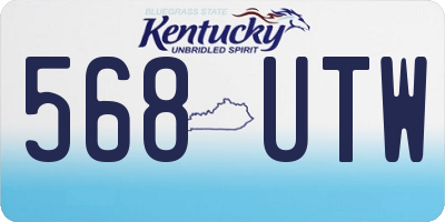 KY license plate 568UTW