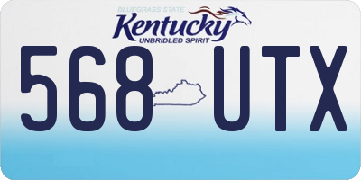 KY license plate 568UTX