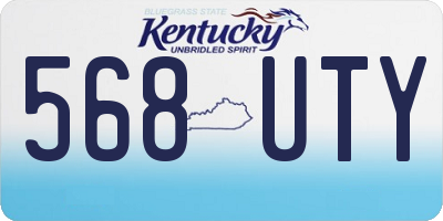 KY license plate 568UTY