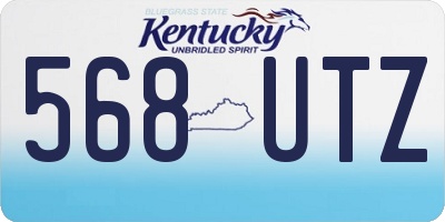 KY license plate 568UTZ