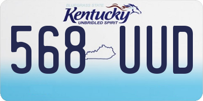 KY license plate 568UUD