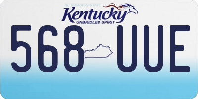KY license plate 568UUE