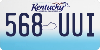KY license plate 568UUI