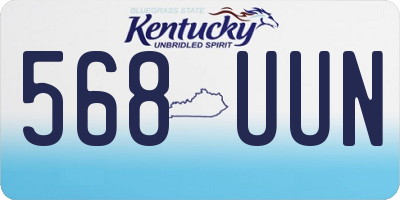KY license plate 568UUN