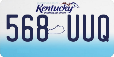 KY license plate 568UUQ