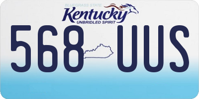 KY license plate 568UUS
