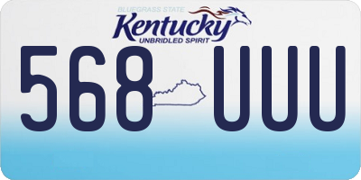 KY license plate 568UUU