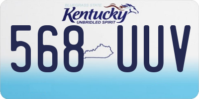KY license plate 568UUV